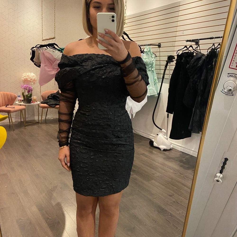 Elegant Black Off-Shoulder Dress